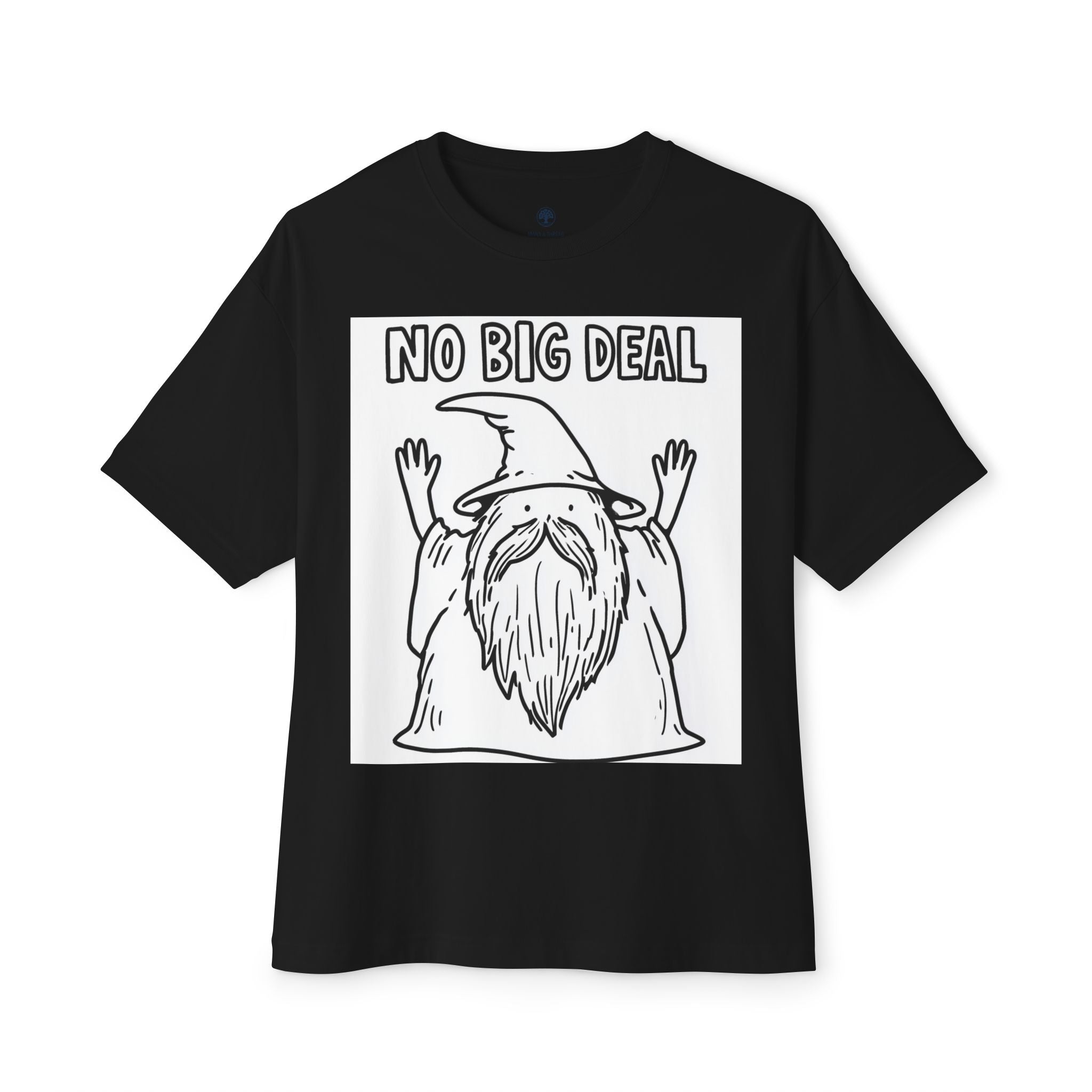 Graphic Tee — Vintage Wizard 'No Big Deal' Illustration