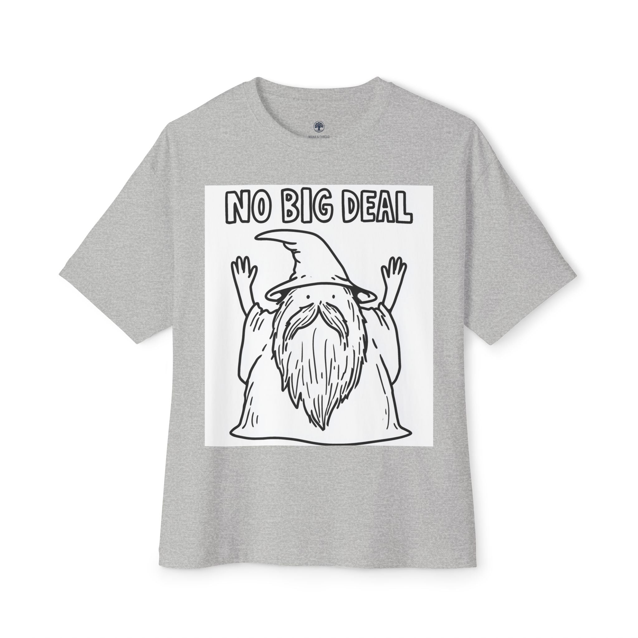 Graphic Tee — Vintage Wizard 'No Big Deal' Illustration