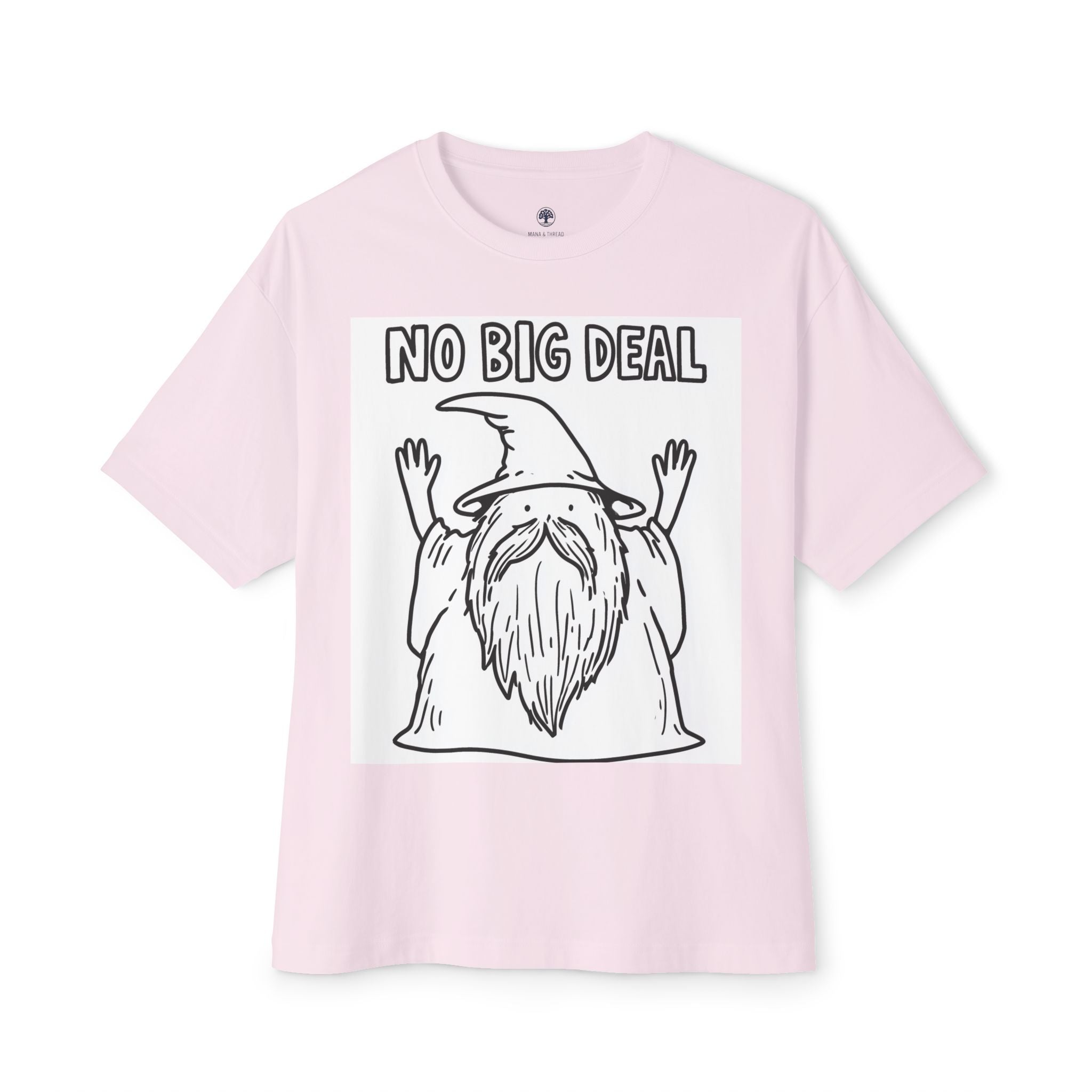 Graphic Tee — Vintage Wizard 'No Big Deal' Illustration