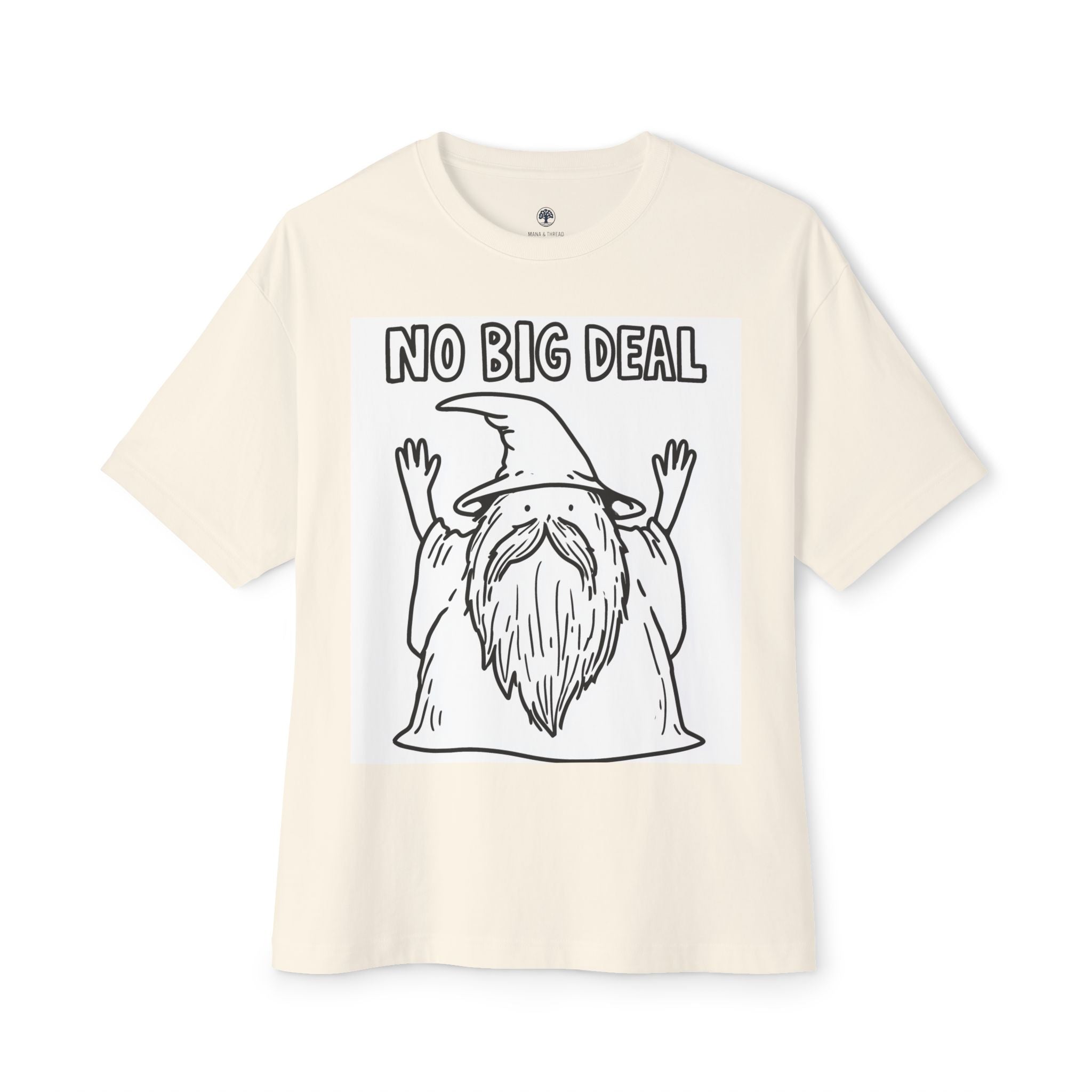 Graphic Tee — Vintage Wizard 'No Big Deal' Illustration