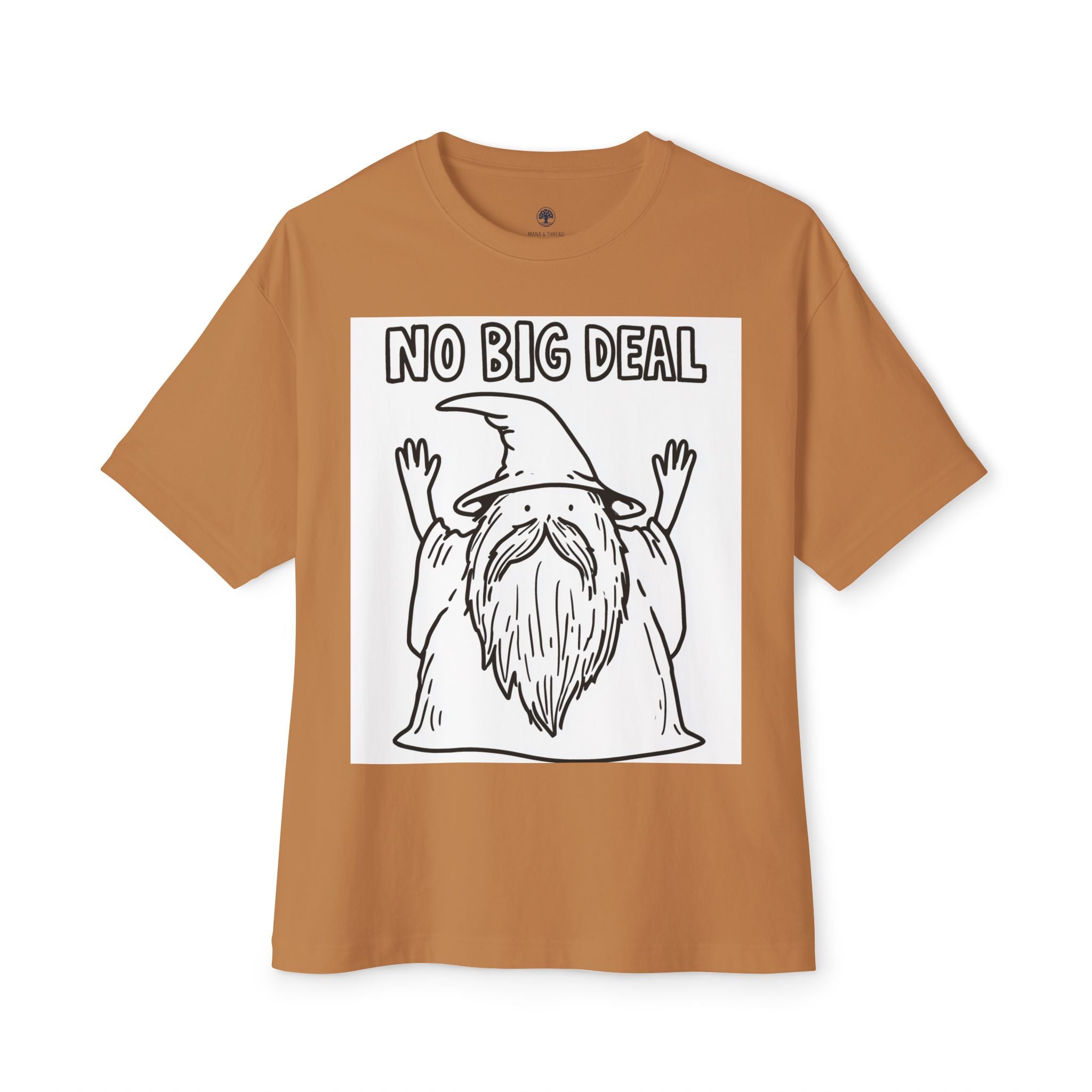 Graphic Tee — Vintage Wizard 'No Big Deal' Illustration