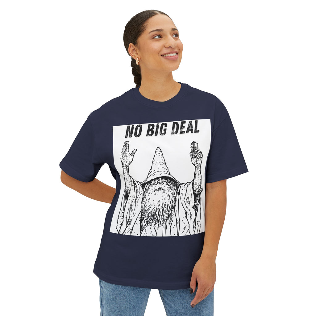 Graphic Tee — Vintage Wizard 'No Big Deal' Illustration 2 Solid