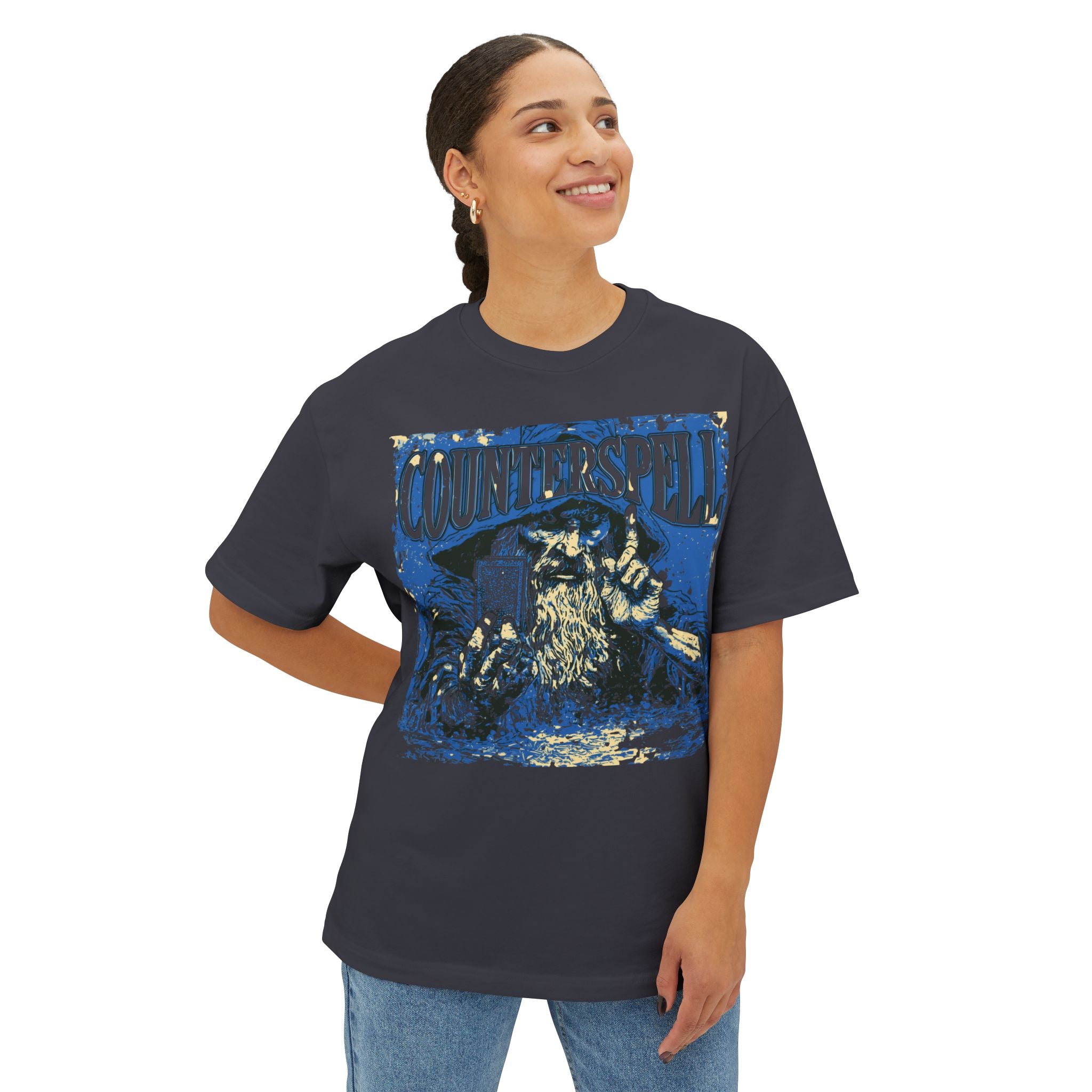 Graphic Tee — Vintage Wizard 'Counterspell' Illustration