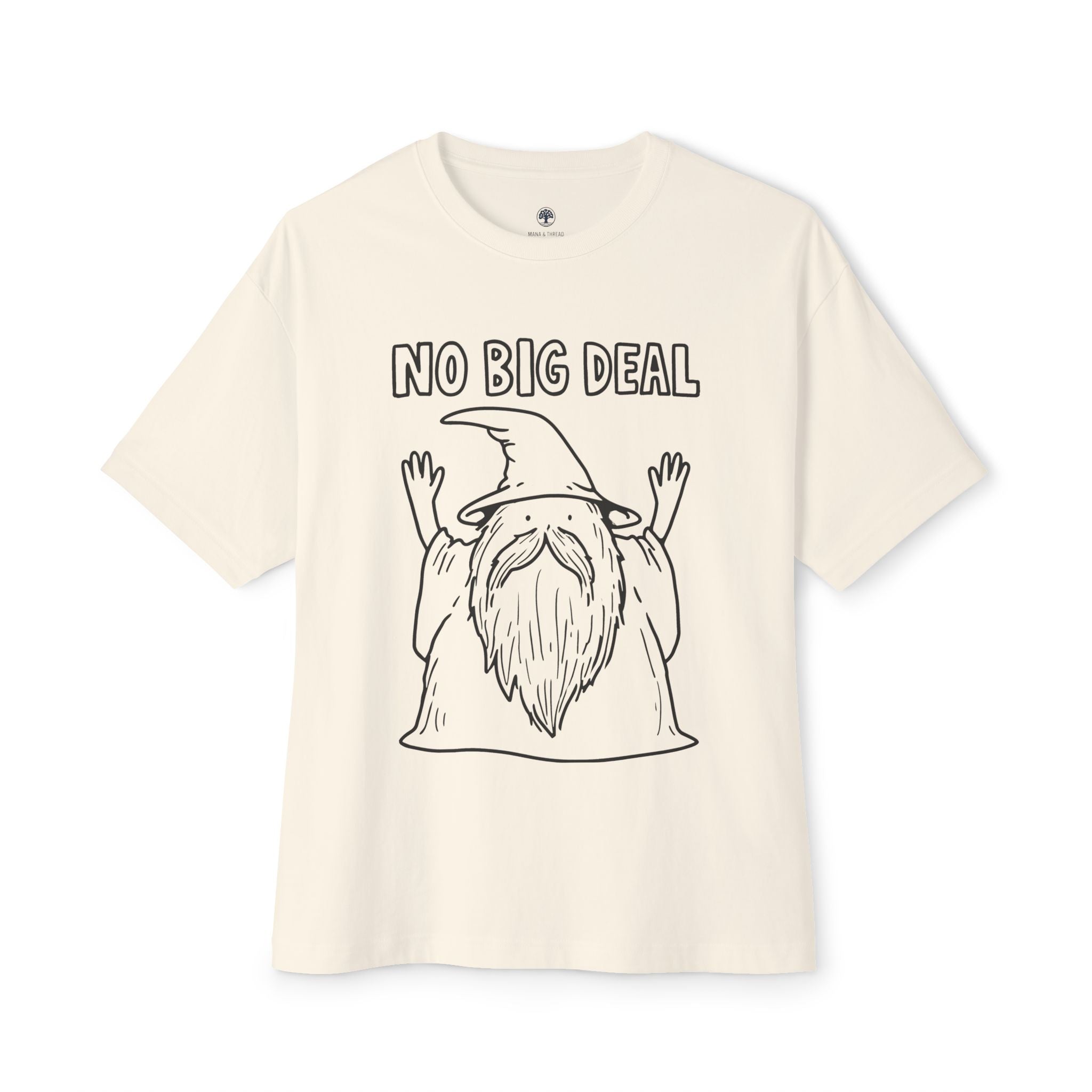Graphic Tee — Vintage Wizard 'No Big Deal' Illustration