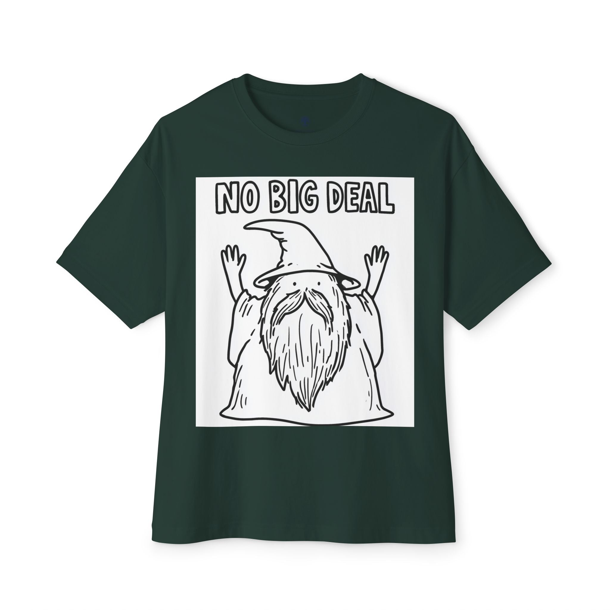 Graphic Tee — Vintage Wizard 'No Big Deal' Illustration