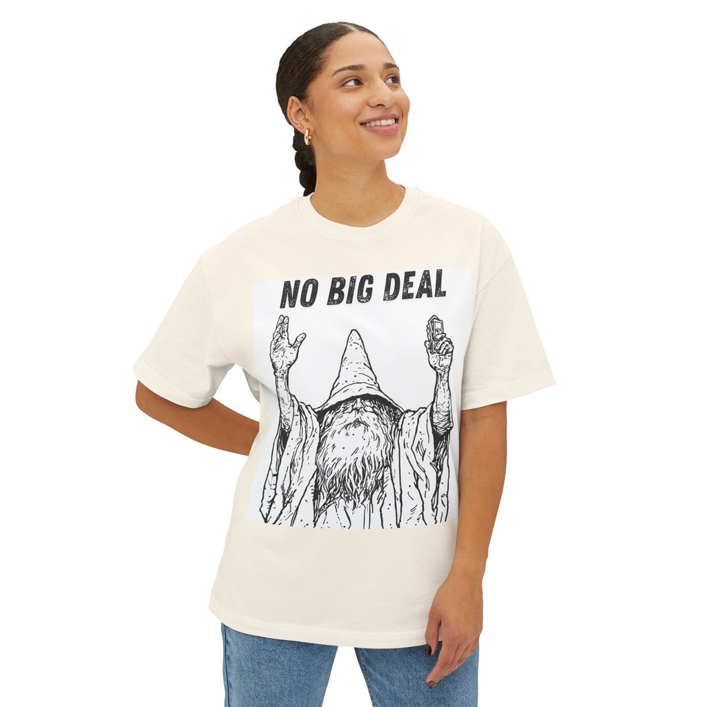 Graphic Tee — Vintage Wizard 'No Big Deal' Illustration 2 Solid