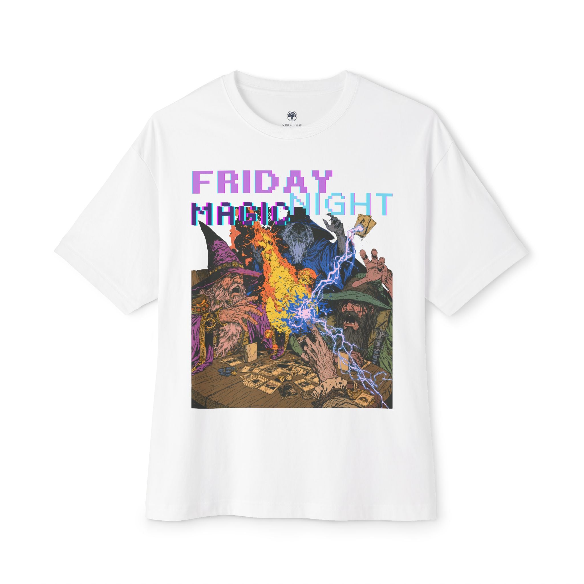 Graphic Tee — Vintage Wizard 'Friday Night Magic' Illustration