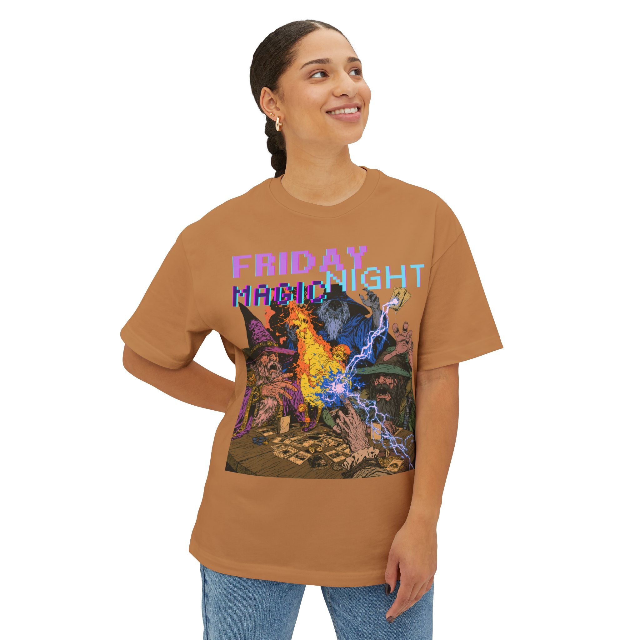 Graphic Tee — Vintage Wizard 'Friday Night Magic' Illustration