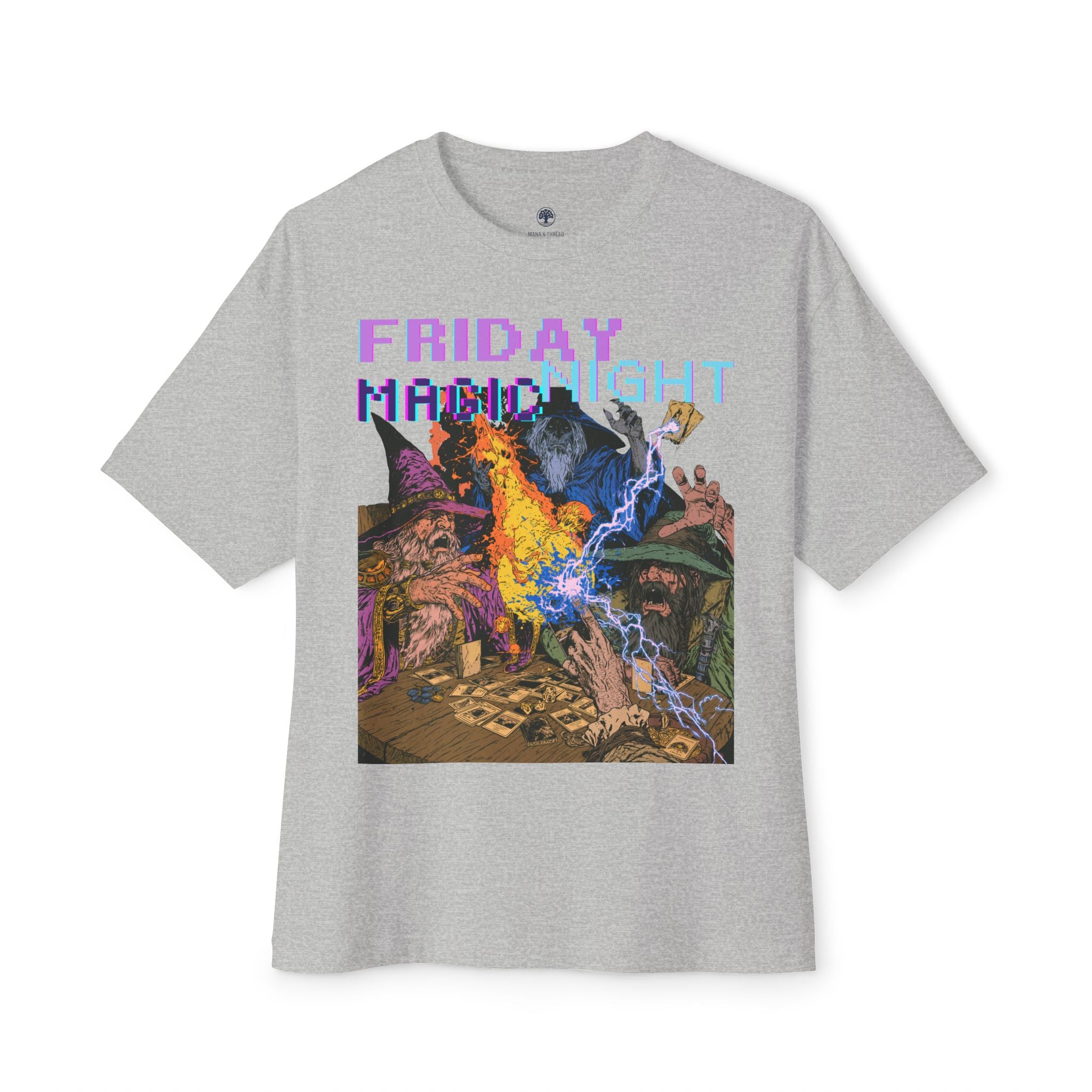 Graphic Tee — Vintage Wizard 'Friday Night Magic' Illustration
