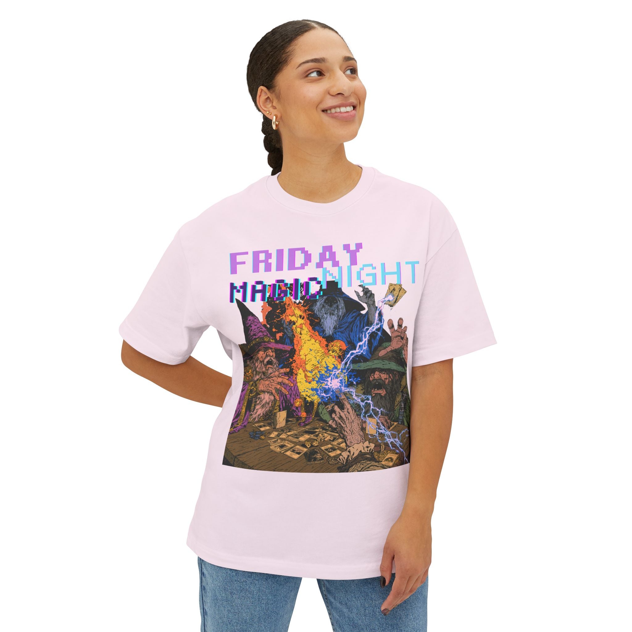 Graphic Tee — Vintage Wizard 'Friday Night Magic' Illustration