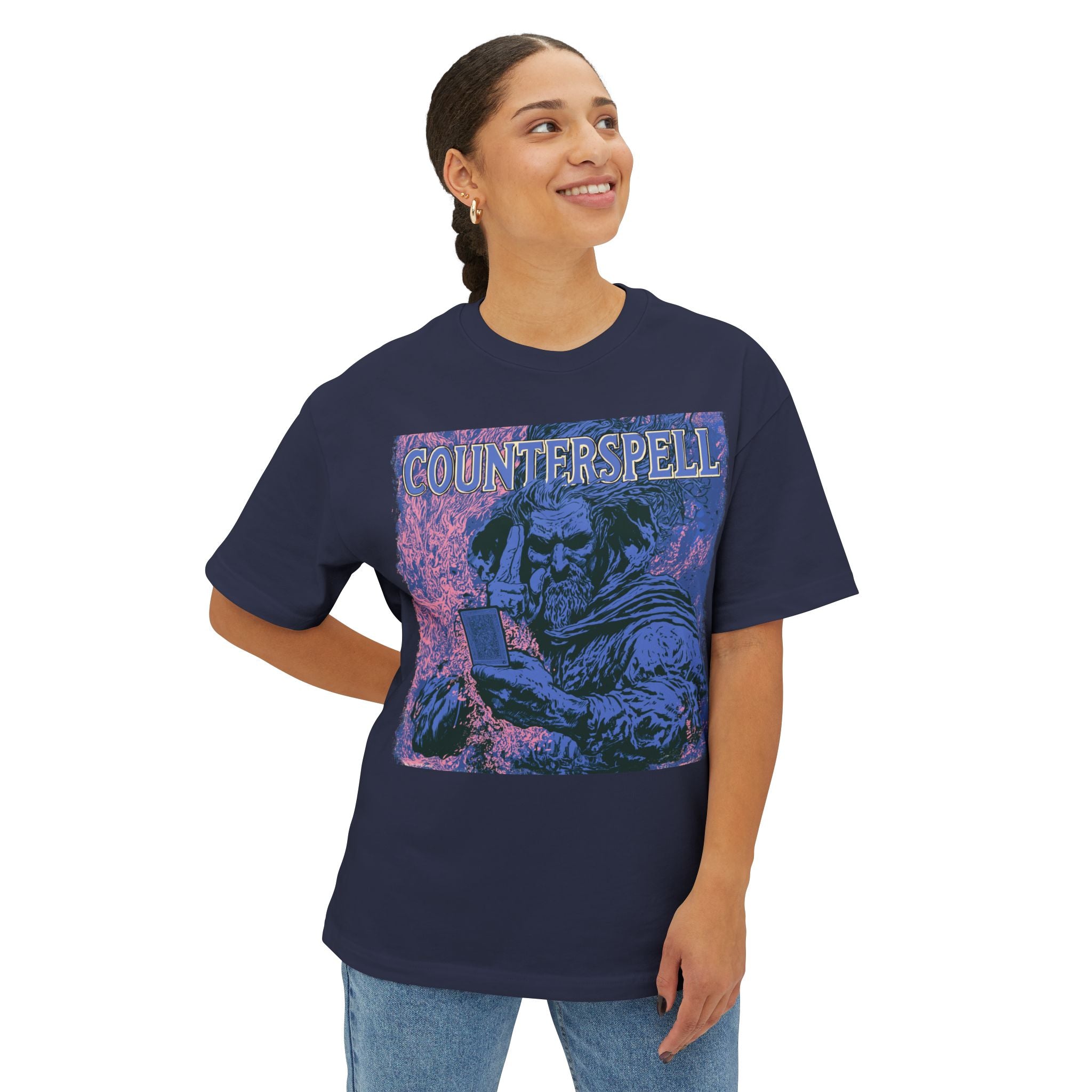 Graphic Tee — Vintage Wizard 'Counterspell' Illustration