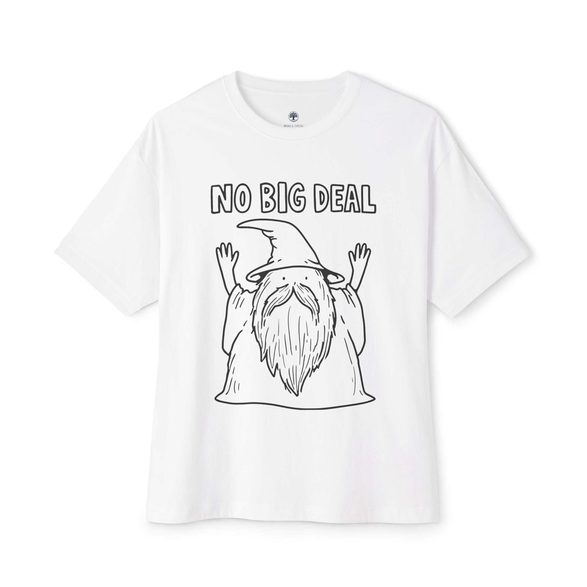 Graphic Tee — Vintage Wizard 'No Big Deal' Illustration