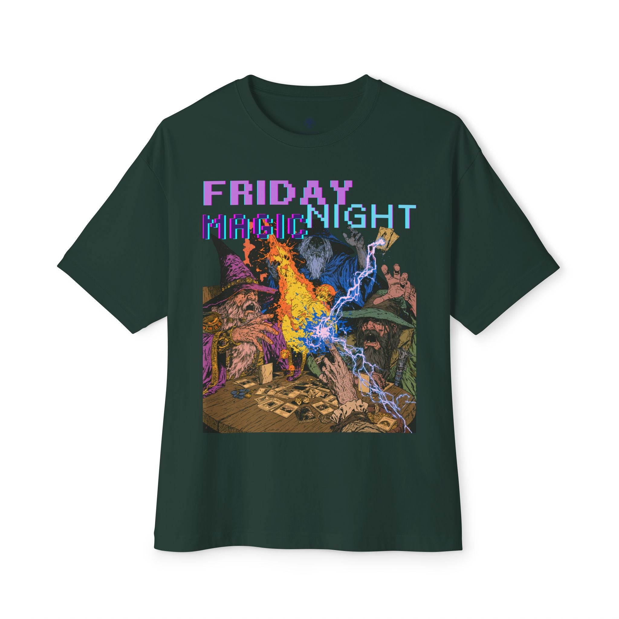 Graphic Tee — Vintage Wizard 'Friday Night Magic' Illustration