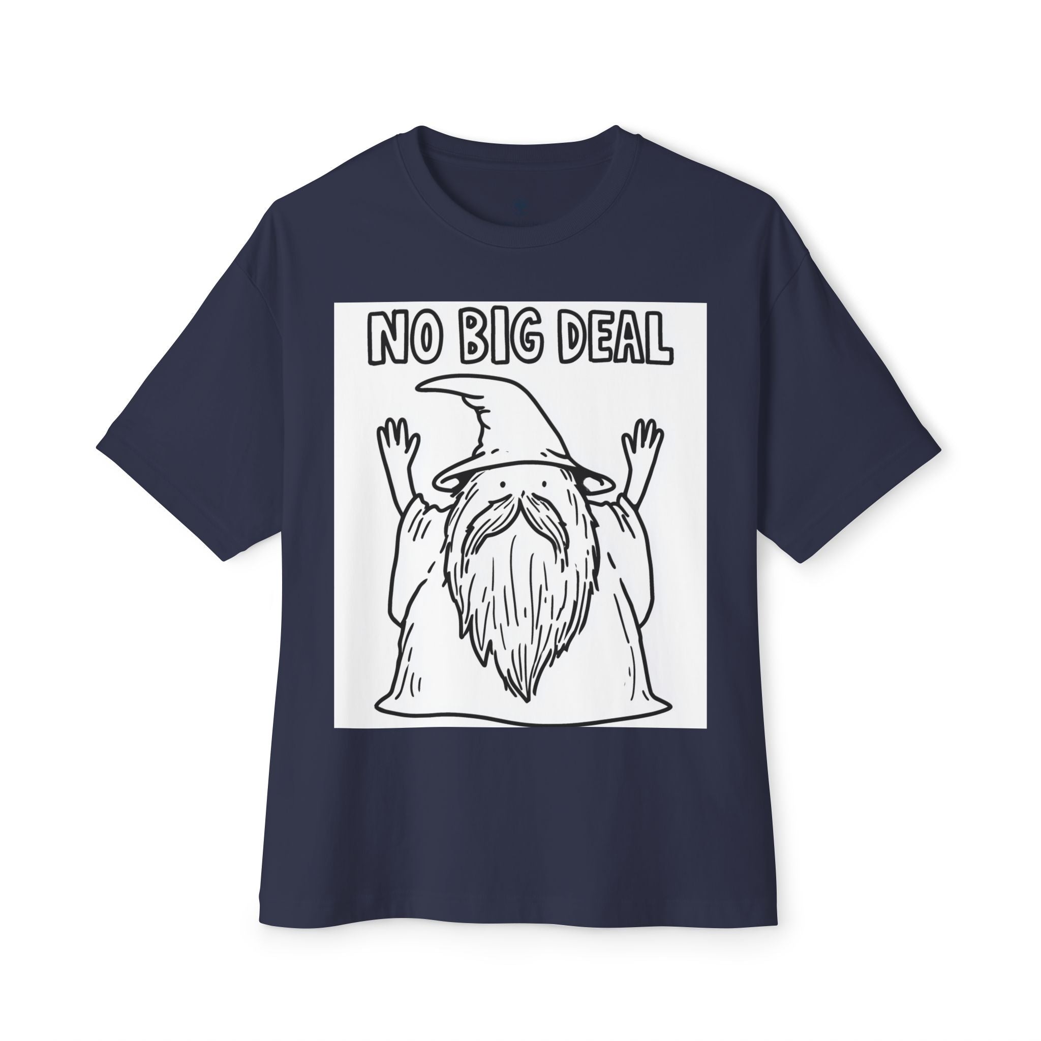 Graphic Tee — Vintage Wizard 'No Big Deal' Illustration