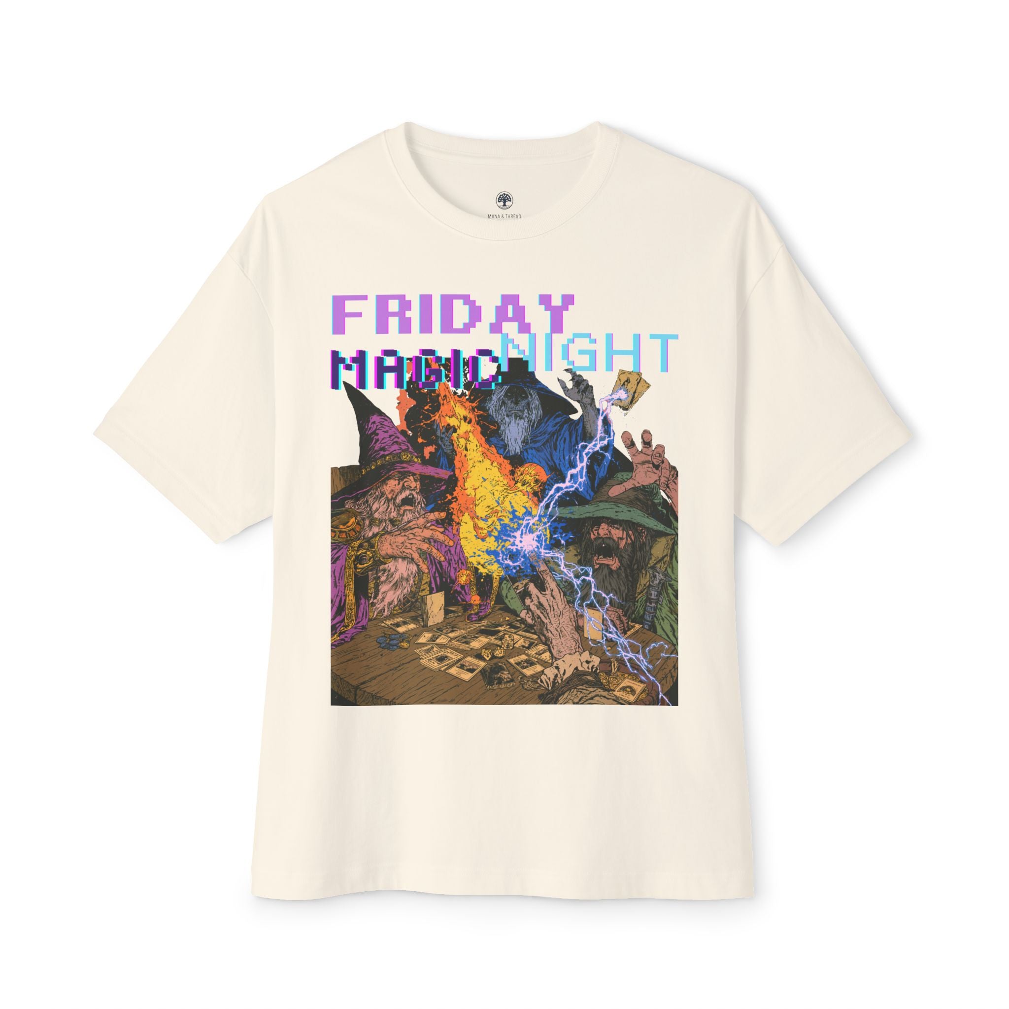 Graphic Tee — Vintage Wizard 'Friday Night Magic' Illustration