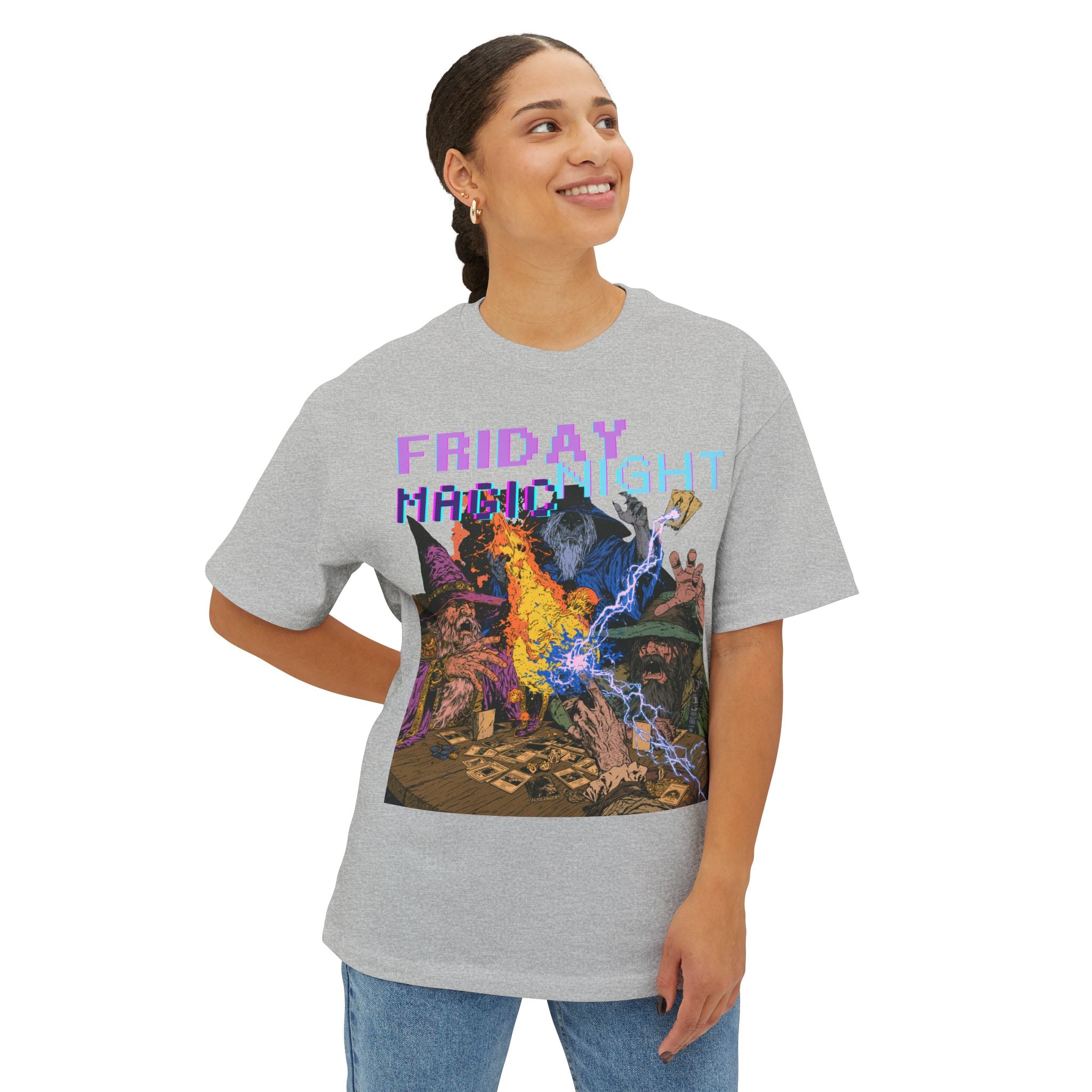 Graphic Tee — Vintage Wizard 'Friday Night Magic' Illustration
