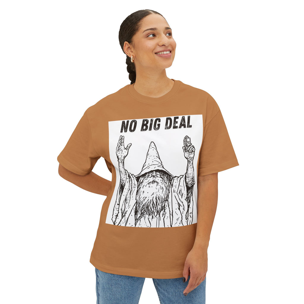 Graphic Tee — Vintage Wizard 'No Big Deal' Illustration 2 Solid