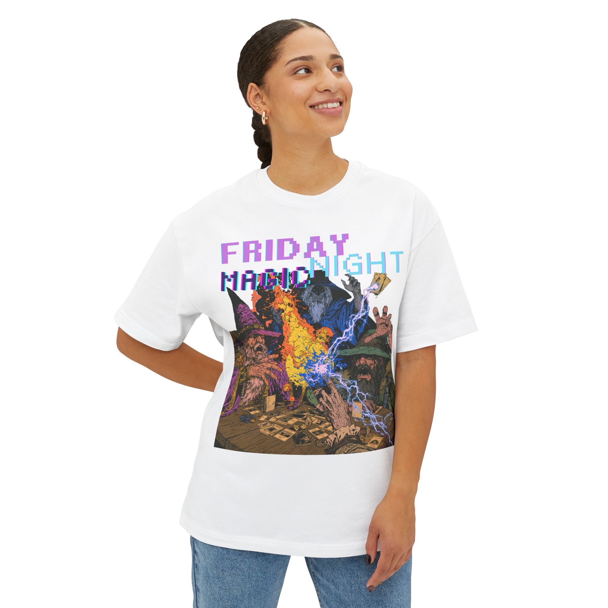Graphic Tee — Vintage Wizard 'Friday Night Magic' Illustration
