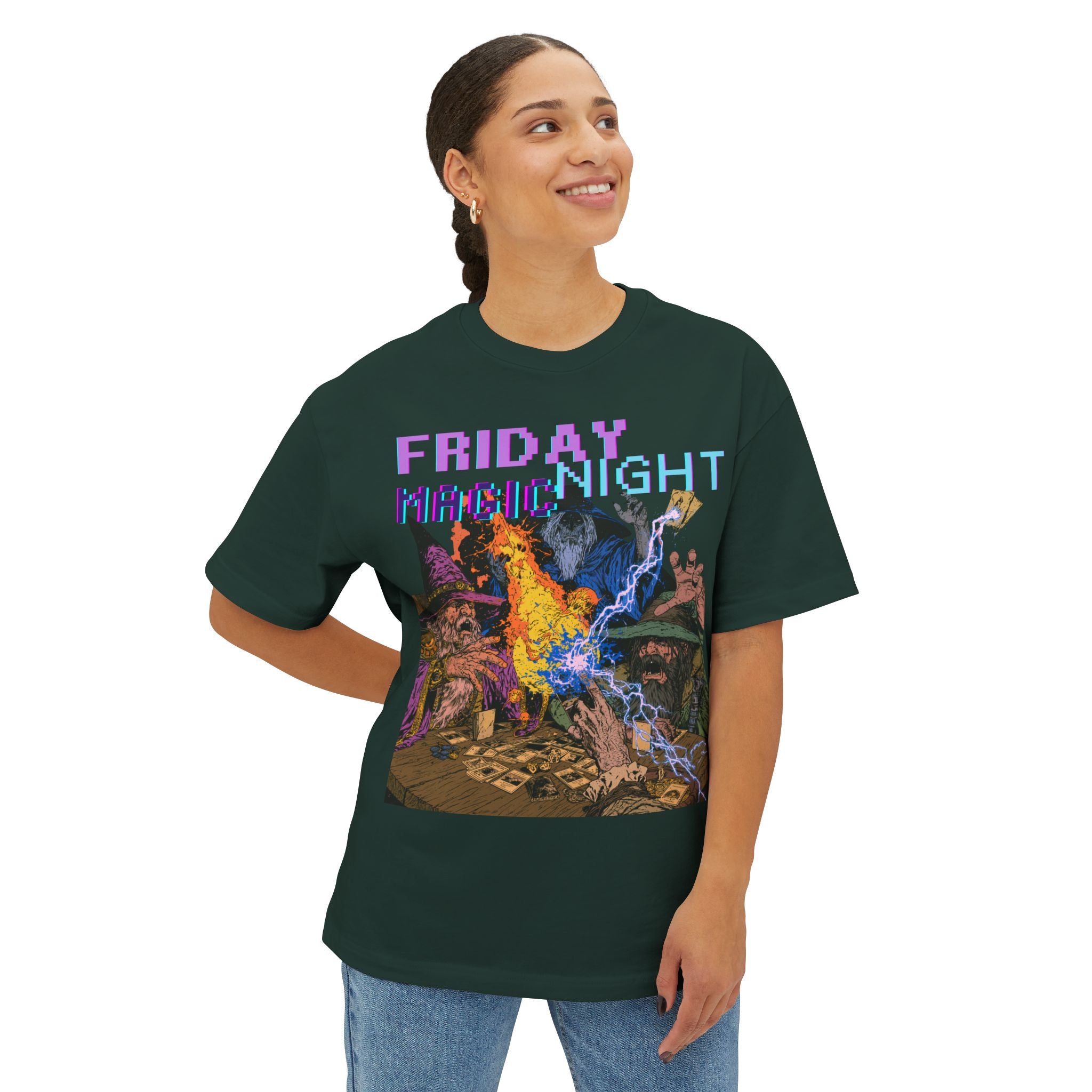 Graphic Tee — Vintage Wizard 'Friday Night Magic' Illustration