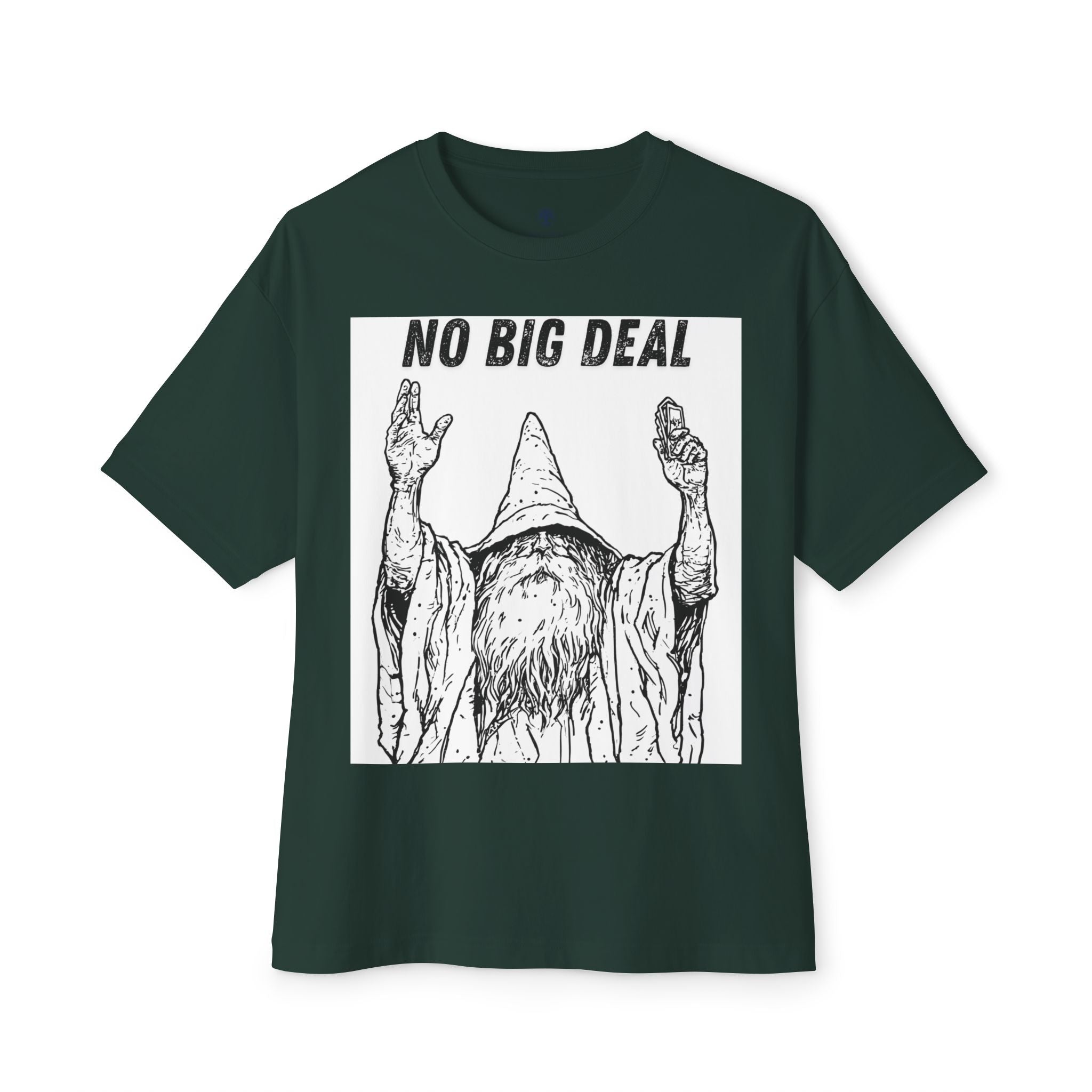 Graphic Tee — Vintage Wizard 'No Big Deal' Illustration 2 Solid