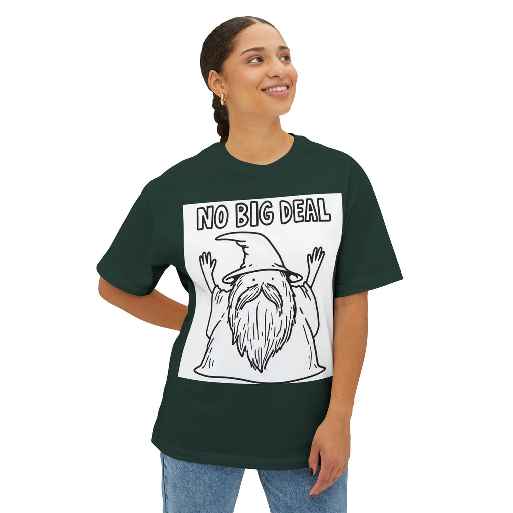 Graphic Tee — Vintage Wizard 'No Big Deal' Illustration