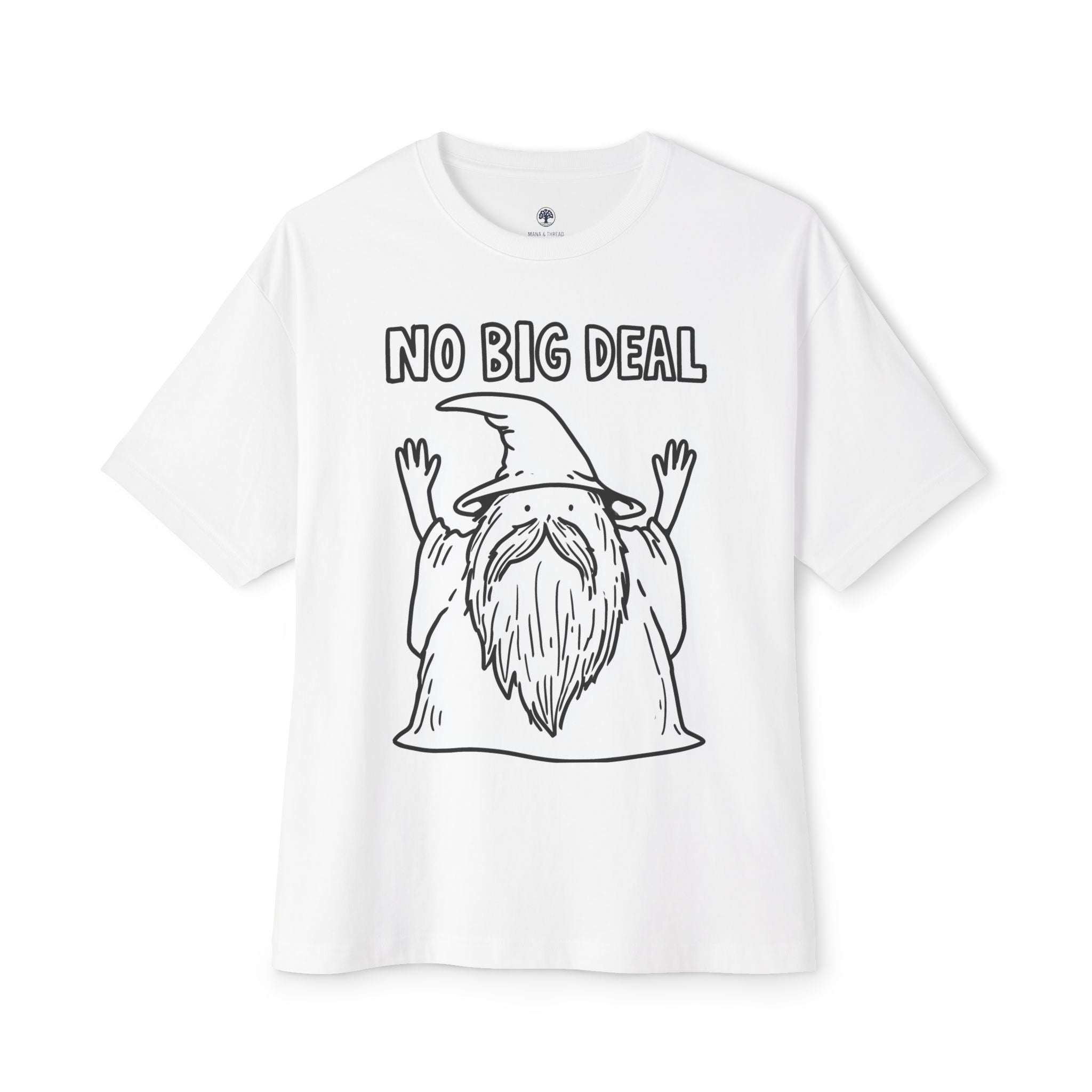 Graphic Tee — Vintage Wizard 'No Big Deal' Illustration
